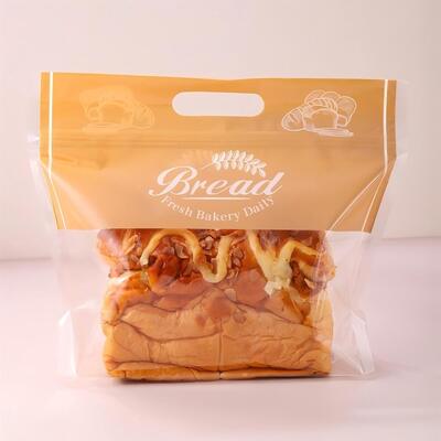 Quality Transparent Custom Bakery Packaging Bag Plastic Portable For Homemade Bread factory